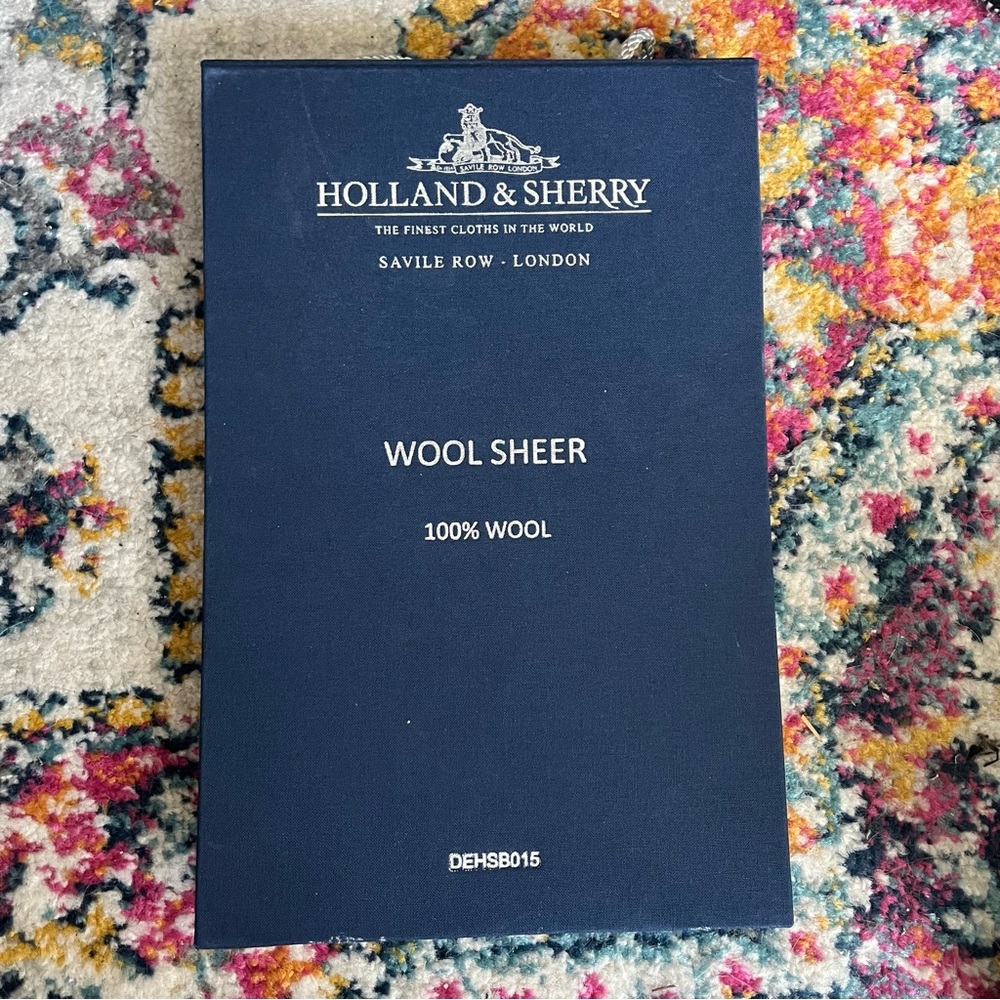Holland & Sherry Saville Row London 100% wool sheer fabric sample book